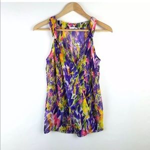 CAbi Tank Top Blouse floral print